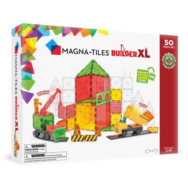 Magna Tiles MAGNA-TILES - Builder XL 50 stk (90289) i gruppen LEKER, BARN OG BABY / Leker / Byggeleker / Byggeklosser hos TP E-commerce Nordic AB (D27644)