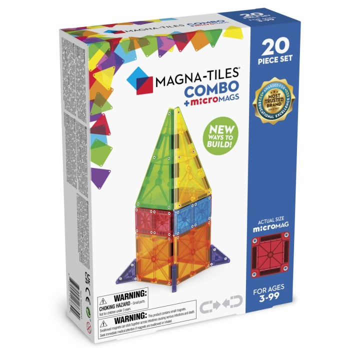 Magna Tiles Magna-Tiles - microMAGS Combo 20 stk (90292) i gruppen LEKER, BARN OG BABY / Leker / Byggeleker / Byggeklosser hos TP E-commerce Nordic AB (D27646)