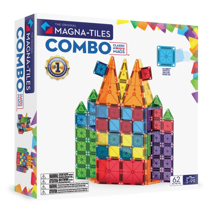 Magna Tiles Magna-Tiles - microMAGS Combo 62 stk (90294) i gruppen LEKER, BARN OG BABY / Leker / Byggeleker / Byggeklosser hos TP E-commerce Nordic AB (D27648)