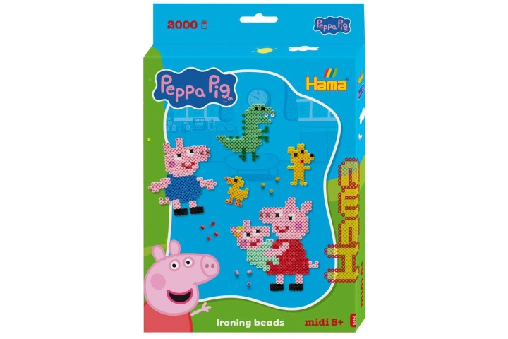 HAMA Beads Hama - Midi hengeboks Peppa Gris + lillesøster (387976) i gruppen LEKER, BARN OG BABY / Leker / Figurer, miniatyrer og tilbehør hos TP E-commerce Nordic AB (D27657)