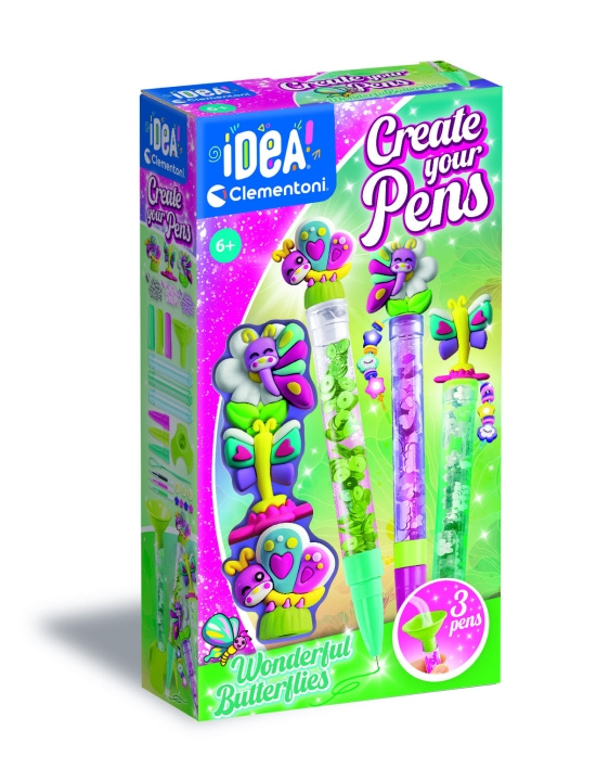 Clementoni Create your Pens - Fantastiske sommerfugler (I-18169) i gruppen LEKER, BARN OG BABY / Leker / Håndtverk hos TP E-commerce Nordic AB (D27683)