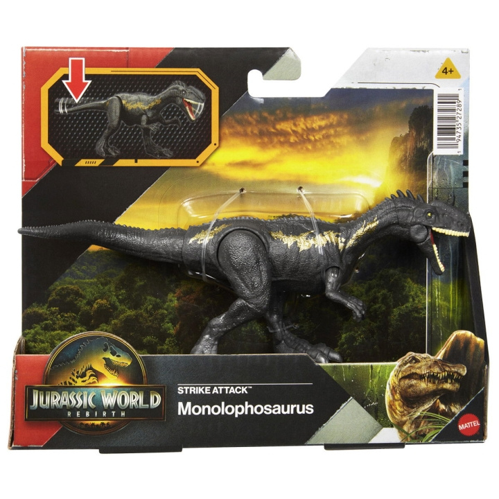 Jurassic World Rebirth Strike Attack - Monolophosaurus i gruppen LEKER, BARN OG BABY / Leker / Figurer, miniatyrer og tilbehør hos TP E-commerce Nordic AB (D27731)