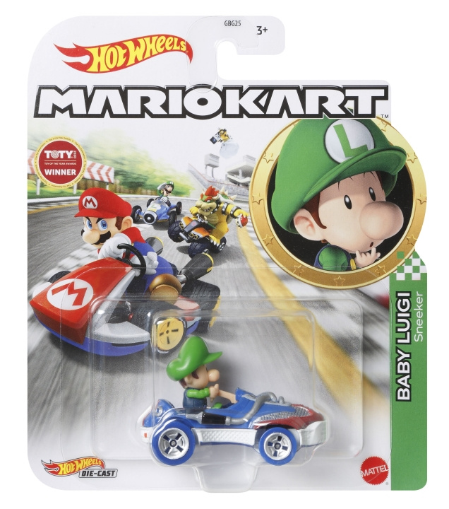 Hot Wheels Super Mario Bros - Baby Luigi Sneaker (HDB28) i gruppen LEKER, BARN OG BABY / Leker / Lekebiler hos TP E-commerce Nordic AB (D27750)