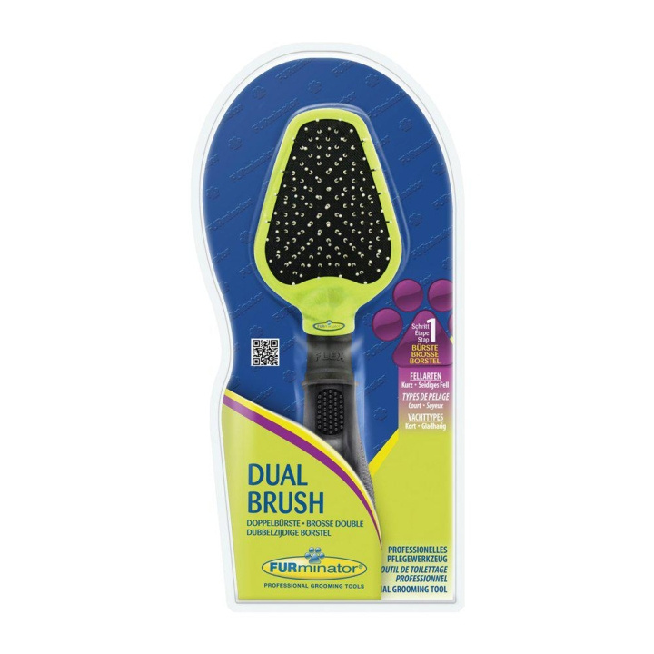 Furminator Dobbel striglebørste - (640.7232) i gruppen HELSE OG SKJØNNHET / Hår & styling / Hårbørster hos TP E-commerce Nordic AB (D27791)