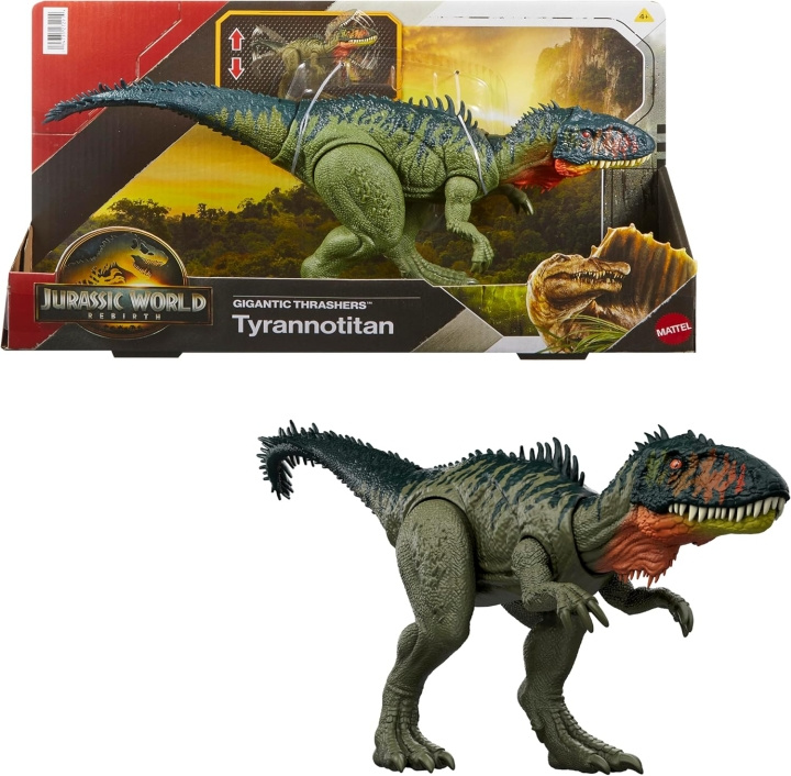 Jurassic World Gigantiske Thrashers - Tyrannotitian i gruppen LEKER, BARN OG BABY / Leker / Figurer, miniatyrer og tilbehør hos TP E-commerce Nordic AB (D27794)