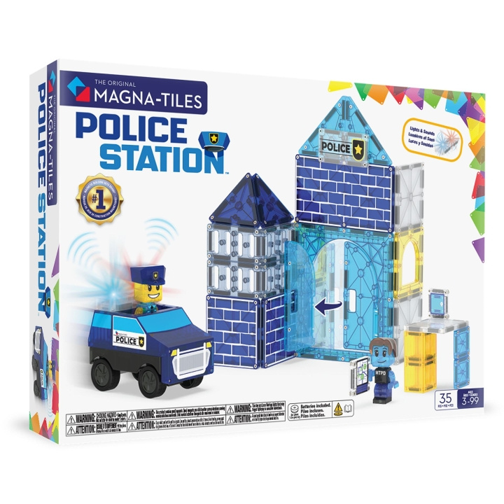 Magna Tiles MAGNA-TILES - Politistasjon 36 stk (90352) i gruppen LEKER, BARN OG BABY / Leker / Byggeleker / Byggeklosser hos TP E-commerce Nordic AB (D27887)