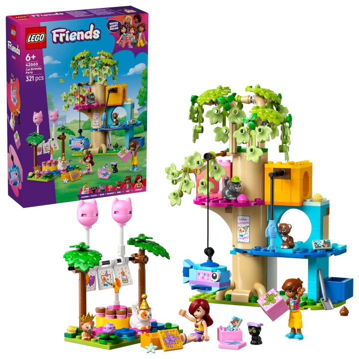 LEGO LEGO Friends - Kattebursdagsselskap og trehus (42666) i gruppen LEKER, BARN OG BABY / Leker / Byggeleker / Lego hos TP E-commerce Nordic AB (D27904)