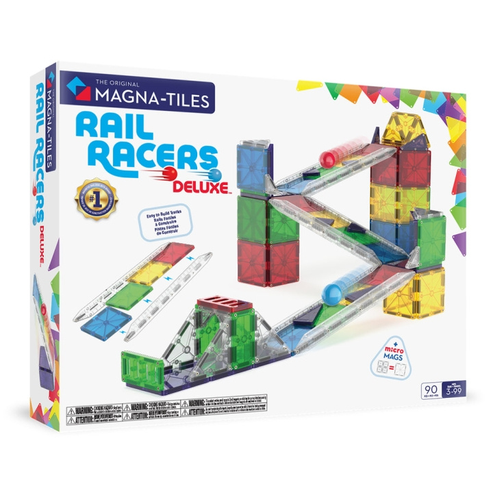 Magna Tiles Rail Racers Deluxe™ 90-delers sett (90361) i gruppen LEKER, BARN OG BABY / Leker / Byggeleker / Byggeklosser hos TP E-commerce Nordic AB (D27988)