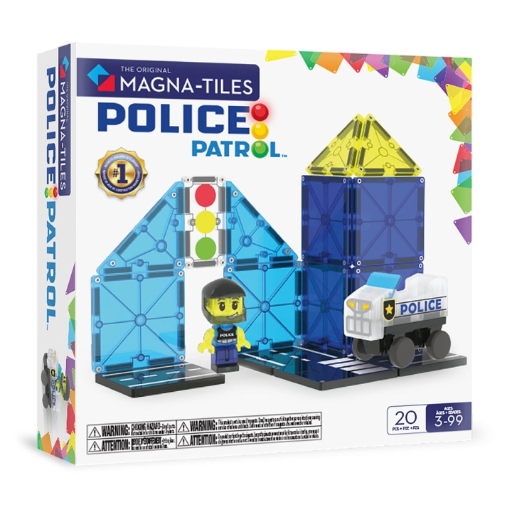 Magna Tiles Politipatrulje™ 20-delers sett (90353) i gruppen LEKER, BARN OG BABY / Leker / Byggeleker / Byggeklosser hos TP E-commerce Nordic AB (D27990)