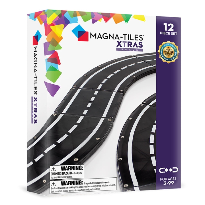 Magna Tiles MAGNA-TILES - XTRAS Roads 12-delt sett (90235B) i gruppen LEKER, BARN OG BABY / Leker / Byggeleker / Byggeklosser hos TP E-commerce Nordic AB (D28002)