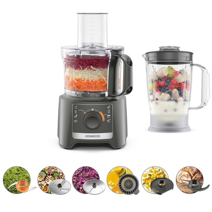 Kenwood Matberedare FDP31.360GY MultiPro Compact i gruppen HJEM, HUS OG HAGE / Husholdningsapparater / Matprosessorer og kjøkkenassistenter / Matprosessorer hos TP E-commerce Nordic AB (D28043)