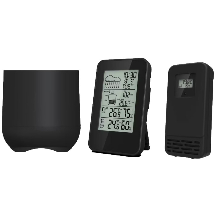 Denver Väderstation Klocka Kalender Regnmätare i gruppen HJEM, HUS OG HAGE / Vifter og klimaprodukter / Termometre og værstasjoner hos TP E-commerce Nordic AB (D28051)