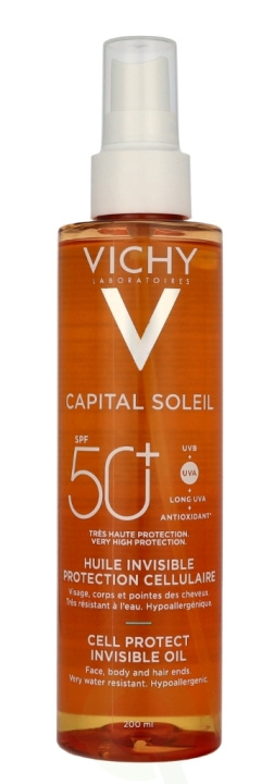Vichy Capital Soleil Cell Protect Invisible Oil SPF50+ 200 ml i gruppen HELSE OG SKJØNNHET / Hudpleie / Soling / Solkrem hos TP E-commerce Nordic AB (D28111)