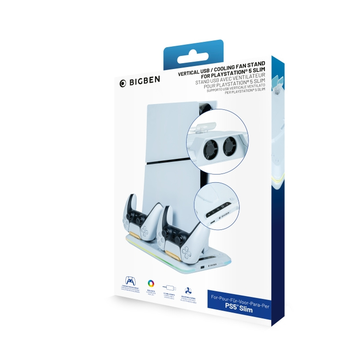NACON Ladestasjon med vifte RGB/USB-nav/vifte, hvit PS5 Slim i gruppen Elektronikk / TV-spill & tilbehør / Sony PlayStation 5 hos TP E-commerce Nordic AB (D28384)