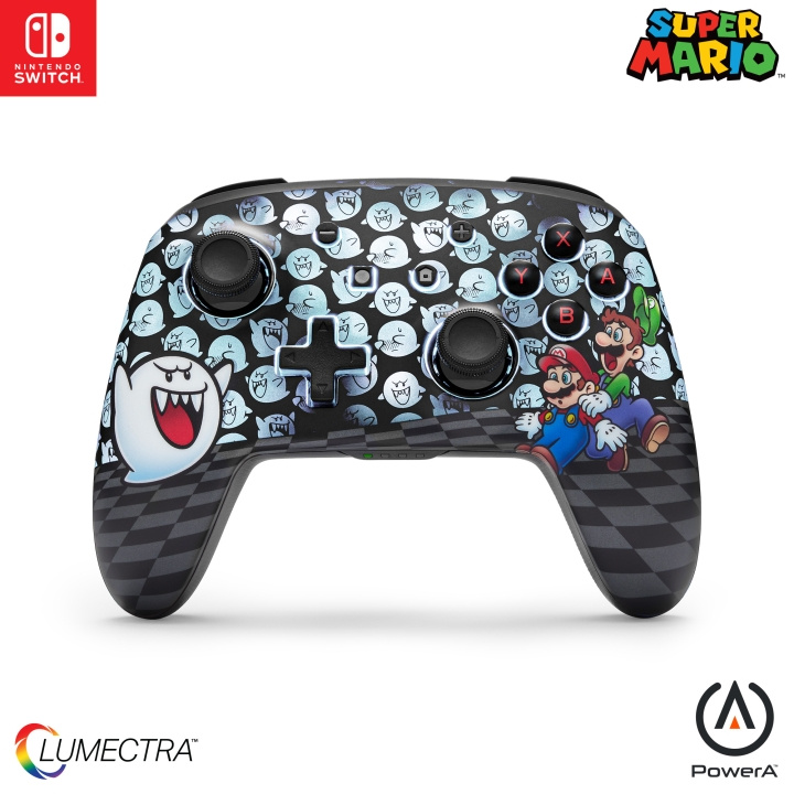 PowerA Forbedret trådløs kontroller - Mario Peek-A-Boo (Lumectra)/ Nintendo Switch i gruppen Elektronikk / TV-spill & tilbehør / Nintendo Switch hos TP E-commerce Nordic AB (D28393)