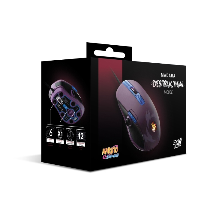 Lexip Madara Mouse Design av Tsume - Naruto Shippuden i gruppen Datautstyr / GAMING / Mus hos TP E-commerce Nordic AB (D28419)