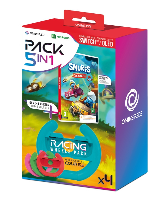 Oniverse 4 hjul + Smurfene Kart (kode i esken) i gruppen Elektronikk / TV-spill & tilbehør / Nintendo Switch hos TP E-commerce Nordic AB (D28423)