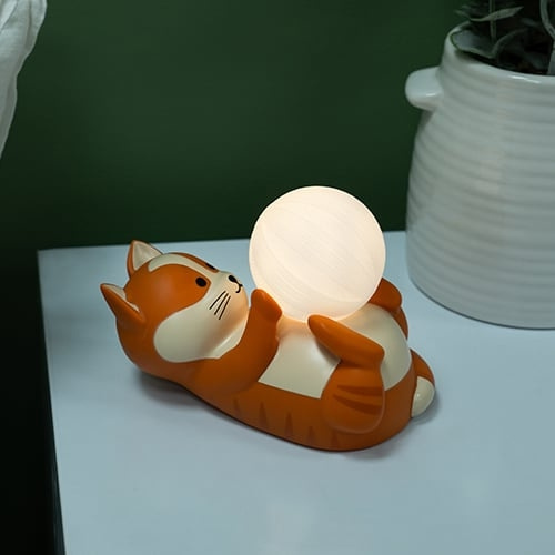 Fizz Creations Luna the Cat Mood Light - Varm hvit - 20 cm i gruppen LEKER, BARN OG BABY / Barnerom / Belysning hos TP E-commerce Nordic AB (D28425)