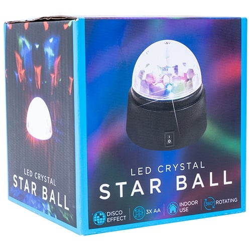 Fizz Creations Disco LED Crystal Starball - flerfarget i gruppen SPORT, FRITID & HOBBY / Morsomme produkter / Smarte produkter hos TP E-commerce Nordic AB (D28427)