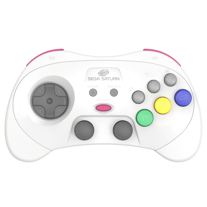 Retro-Bit SEGA Saturn PRO-kontroller - hvit i gruppen Elektronikk / TV-spill & tilbehør / Nintendo Switch hos TP E-commerce Nordic AB (D28443)