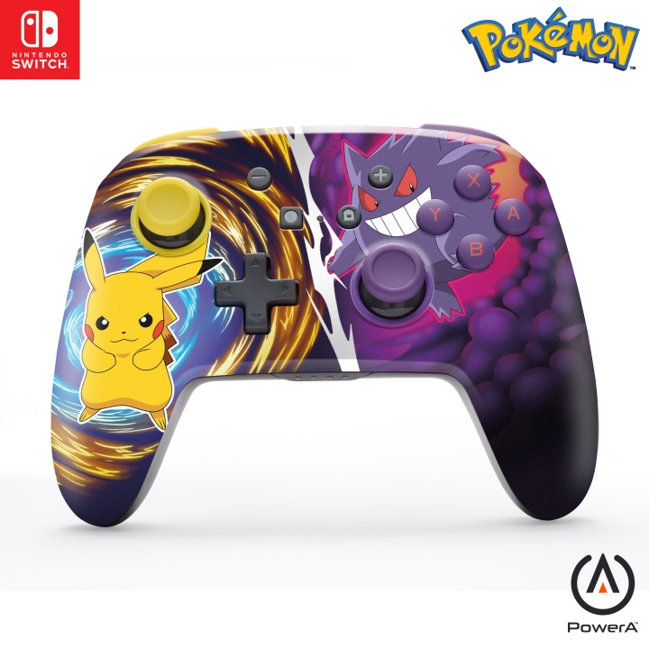 PowerA Forbedret trådløs kontroller for Nintendo Switch - Pikachu vs. Gengar i gruppen Elektronikk / TV-spill & tilbehør / Nintendo Switch / Tilbehør hos TP E-commerce Nordic AB (D28452)