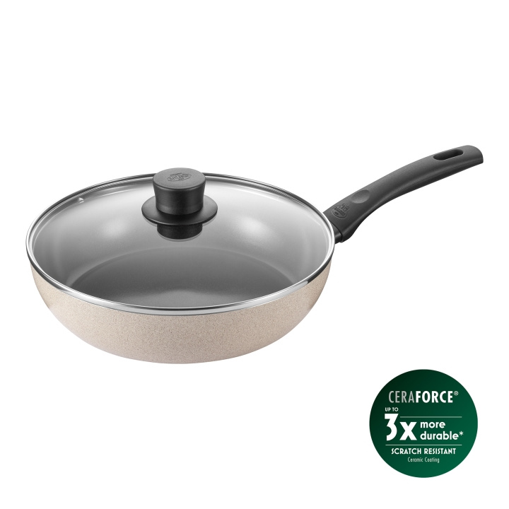 Ballarini Ledro Saute Pan med lokk - Beige - 28 cm i gruppen HJEM, HUS OG HAGE / Kjøkkenutstyr / Stekepanner hos TP E-commerce Nordic AB (D28546)