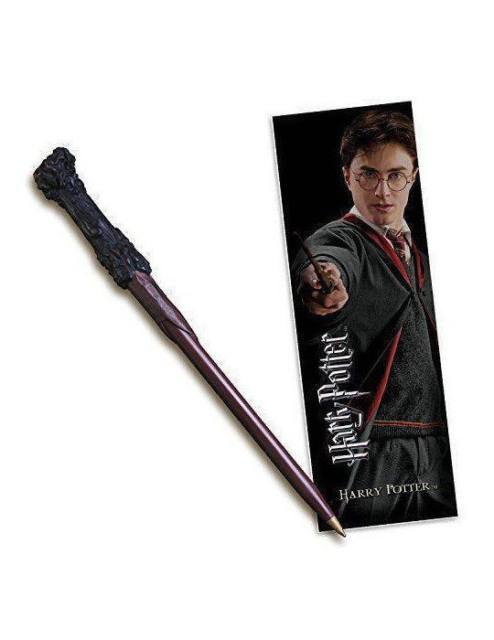 Noble Collection Harry Potter tryllestavpenn og bokmerke i gruppen SPORT, FRITID & HOBBY / Morsomme produkter / Samlerobjekter hos TP E-commerce Nordic AB (D28558)