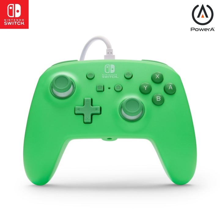 PowerA Enhanced Wired Controller - Seafoam Green / Nintendo Switch i gruppen Elektronikk / TV-spill & tilbehør / Nintendo Switch hos TP E-commerce Nordic AB (D28564)