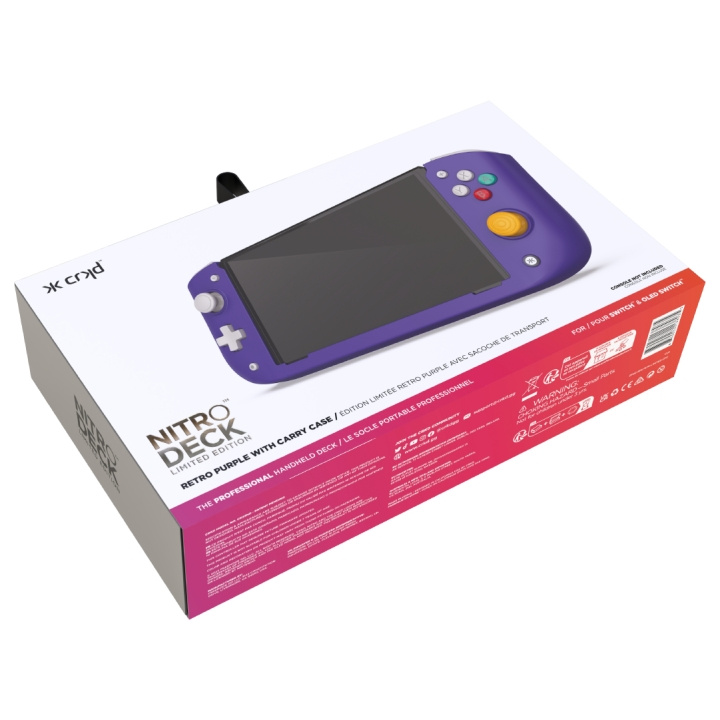 Cracked Nitro Deck Retro - Lilla i gruppen Elektronikk / TV-spill & tilbehør / Nintendo Switch hos TP E-commerce Nordic AB (D28584)