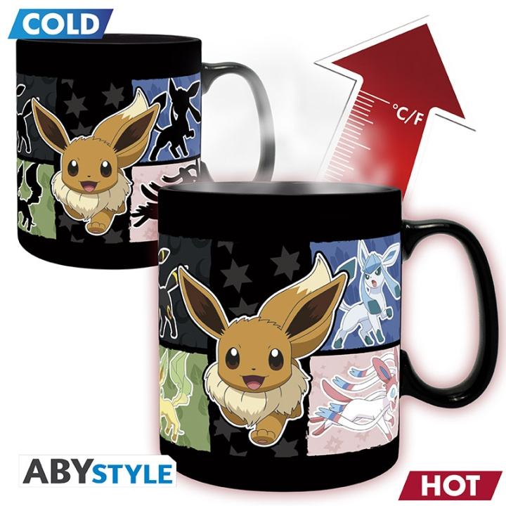 Abysse POKEMON Krus Heat Change - Eevee - 460 ml i gruppen SPORT, FRITID & HOBBY / Morsomme produkter / Kopper hos TP E-commerce Nordic AB (D28629)