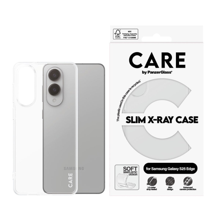 Panzer CARE by PanzerGlass - Fasjonabelt deksel Transparent X-Ray Soft Basic Samsung S25 Edge i gruppen SMARTTELEFON & NETTBRETT / Mobilbeskyttelse / Samsung hos TP E-commerce Nordic AB (D28641)