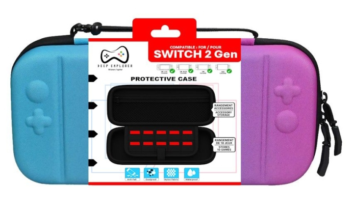Deep Explorer Beskyttende etui i rosa i gruppen Elektronikk / TV-spill & tilbehør / Nintendo Switch 2 hos TP E-commerce Nordic AB (D28729)