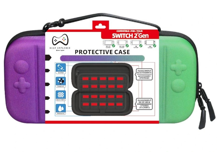 Deep Explorer Beskyttende etui i grønt i gruppen Elektronikk / TV-spill & tilbehør / Nintendo Switch 2 hos TP E-commerce Nordic AB (D28732)