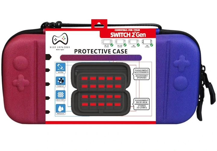Deep Explorer Beskyttende etui i blått i gruppen Elektronikk / TV-spill & tilbehør / Nintendo Switch 2 hos TP E-commerce Nordic AB (D28733)