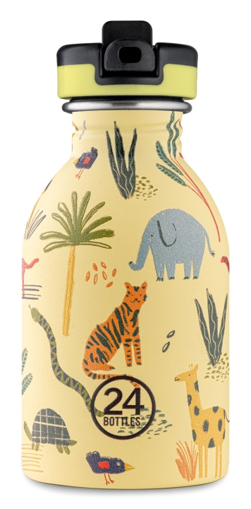 24 Bottles - Kids Collection - Urban Bottle 250 ml m. sportslokk - Jungle Friends (24B933) i gruppen LEKER, BARN OG BABY / Spise & drikke / Tåteflasker & tilbehør hos TP E-commerce Nordic AB (D28737)