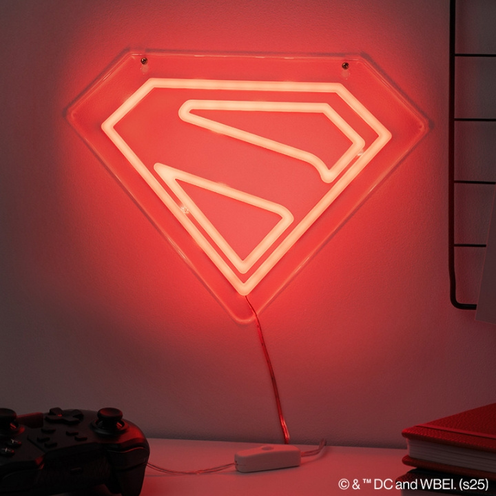 Paladone Supermann veggmontert LED-lys i neon i gruppen Elektronikk / Lys / Vegglamper hos TP E-commerce Nordic AB (D28845)