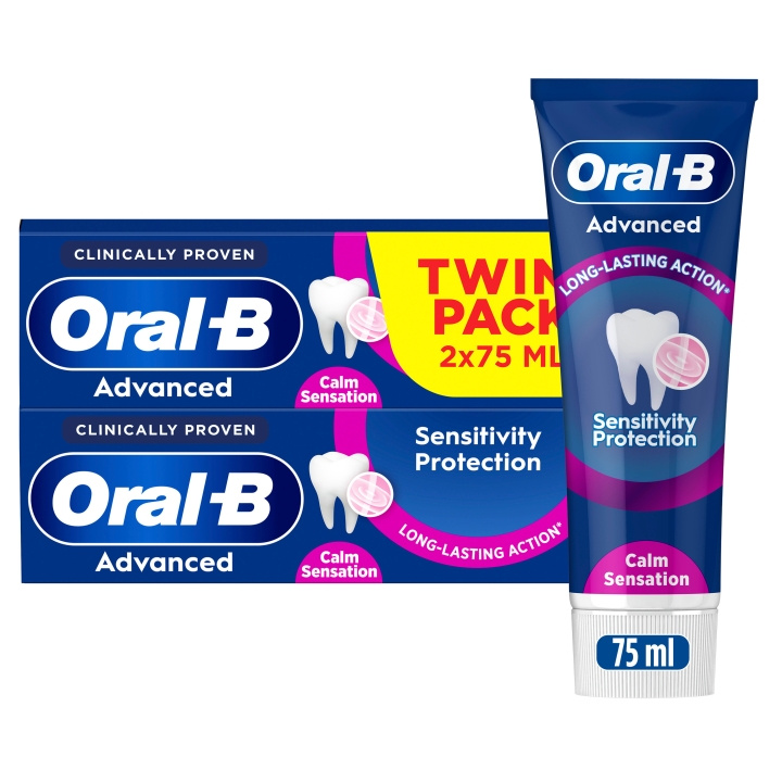 Oral B Advanced Sensitivity Protection Calm Sensation Tannkrem - 150 ml i gruppen HELSE OG SKJØNNHET / Munnpleie / Whiteningprodukter hos TP E-commerce Nordic AB (D28919)