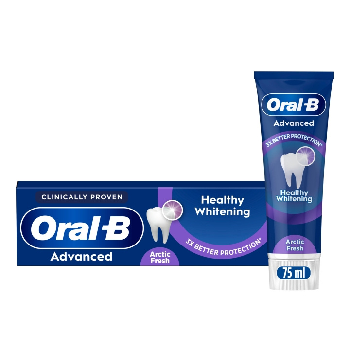 Oral B Advanced Healthy Whitening Arctic Fresh Tannkrem - 75 ml i gruppen HELSE OG SKJØNNHET / Munnpleie / Whiteningprodukter hos TP E-commerce Nordic AB (D28922)