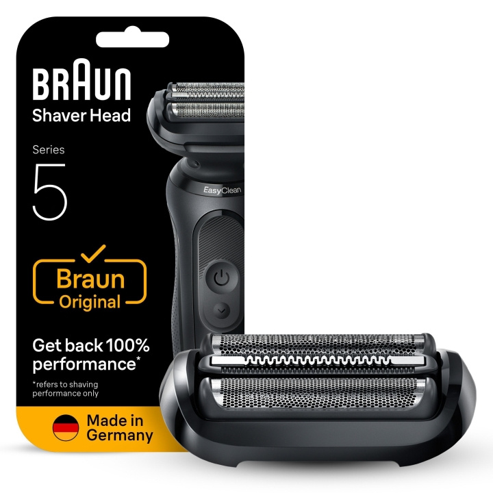 Braun Series 5 elektrisk barbermaskin ORIGINAL erstatningshode, 54B - Svart i gruppen HELSE OG SKJØNNHET / Hår & styling / Barbering og trimming / Barbermaskiner hos TP E-commerce Nordic AB (D28925)