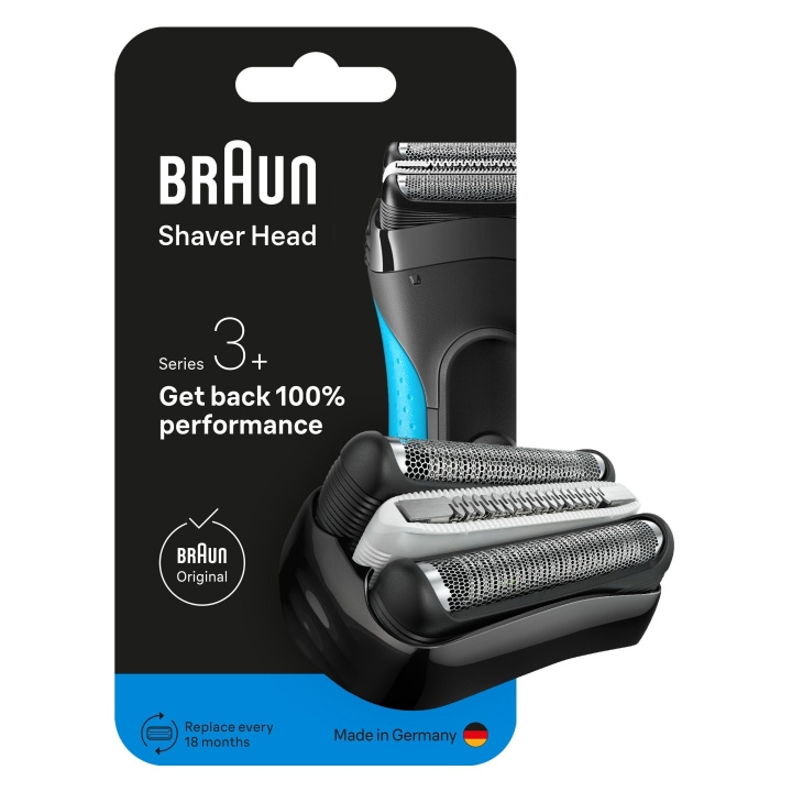 Braun Series 3+ elektrisk barbermaskin ORIGINAL erstatningshode, 32B - Svart i gruppen HELSE OG SKJØNNHET / Hår & styling / Barbering og trimming / Barbermaskiner hos TP E-commerce Nordic AB (D28928)