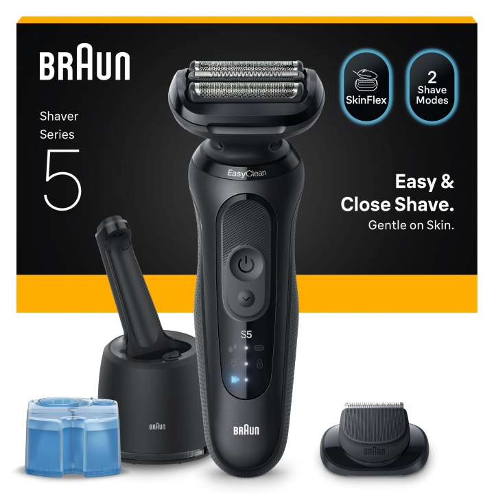 Braun Series 5 elektrisk barbermaskin - svart i gruppen HELSE OG SKJØNNHET / Hår & styling / Barbering og trimming / Barbermaskiner hos TP E-commerce Nordic AB (D28931)