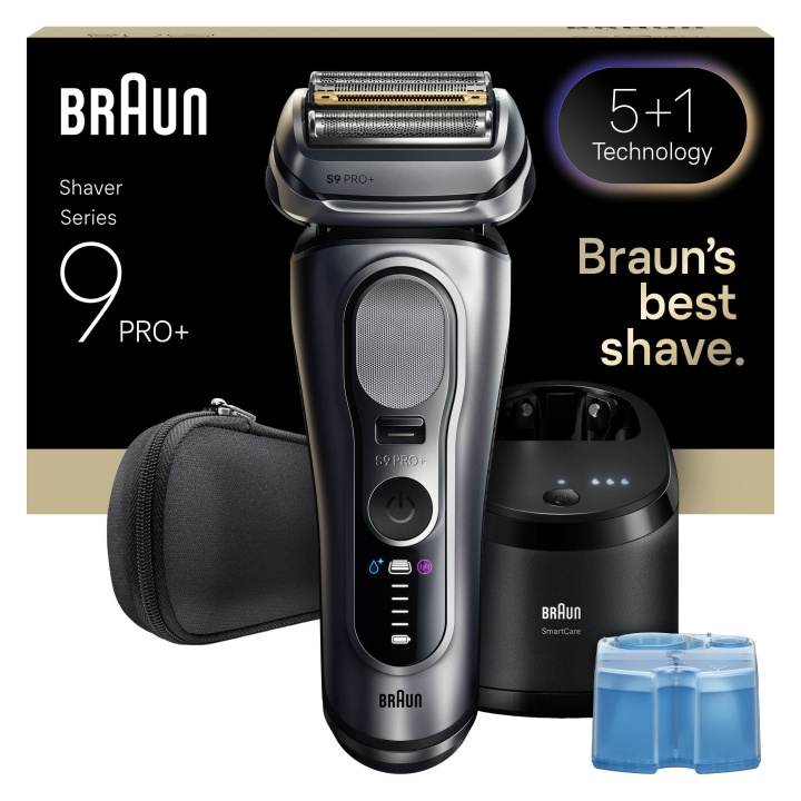 Braun Series 9 PRO+ elektrisk barbermaskin - Sølv i gruppen HELSE OG SKJØNNHET / Hår & styling / Barbering og trimming / Barbermaskiner hos TP E-commerce Nordic AB (D28934)