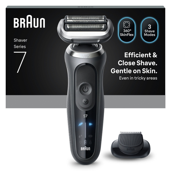 Braun Series 7 elektrisk barbermaskin - grå i gruppen HELSE OG SKJØNNHET / Hår & styling / Barbering og trimming / Barbermaskiner hos TP E-commerce Nordic AB (D28937)