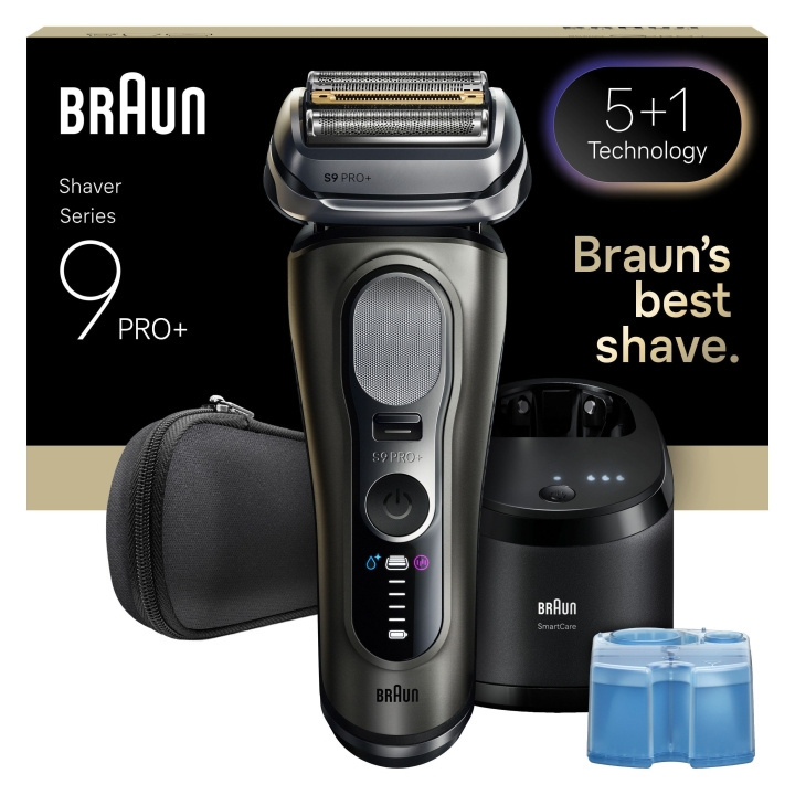 Braun Series 9 PRO+ elektrisk barbermaskin - Pro SensoAdapt, SmartCare Center, 9655CC - Grafittgrå i gruppen HELSE OG SKJØNNHET / Hår & styling / Barbering og trimming / Barbermaskiner hos TP E-commerce Nordic AB (D28946)