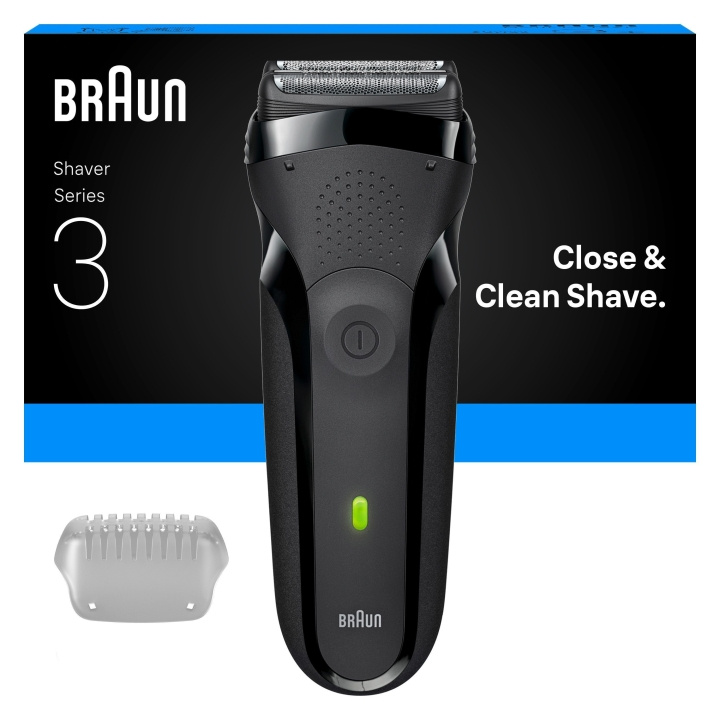 Braun Series 3 elektrisk barbermaskin - grå i gruppen HELSE OG SKJØNNHET / Hår & styling / Barbering og trimming / Barbermaskiner hos TP E-commerce Nordic AB (D28947)