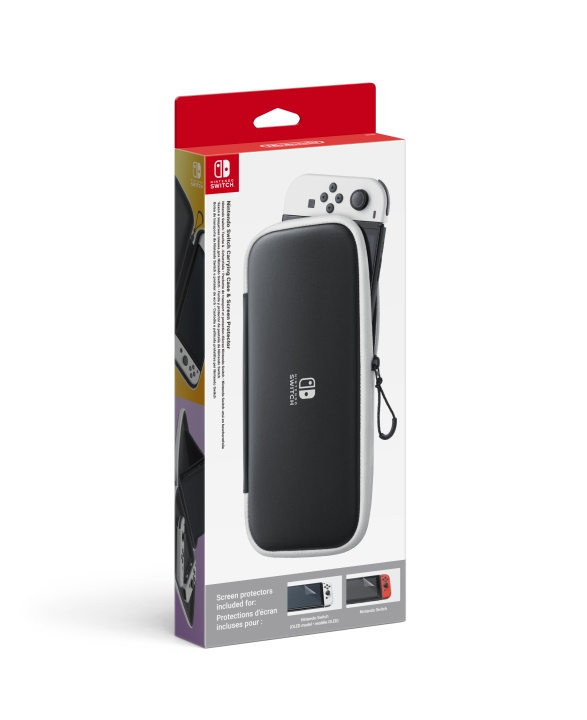 Nintendo Switch OLED-bæreveske med skjermbeskyttelse i gruppen Elektronikk / TV-spill & tilbehør / Nintendo Switch hos TP E-commerce Nordic AB (D28956)