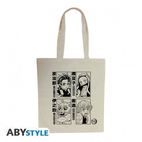 Abysse DEMON SLAYER - Tote Bag - Tanjiro, Nezuko, Zenitsu & Inosuke S2 i gruppen SPORT, FRITID & HOBBY / Morsomme produkter / Samlerobjekter hos TP E-commerce Nordic AB (D29001)