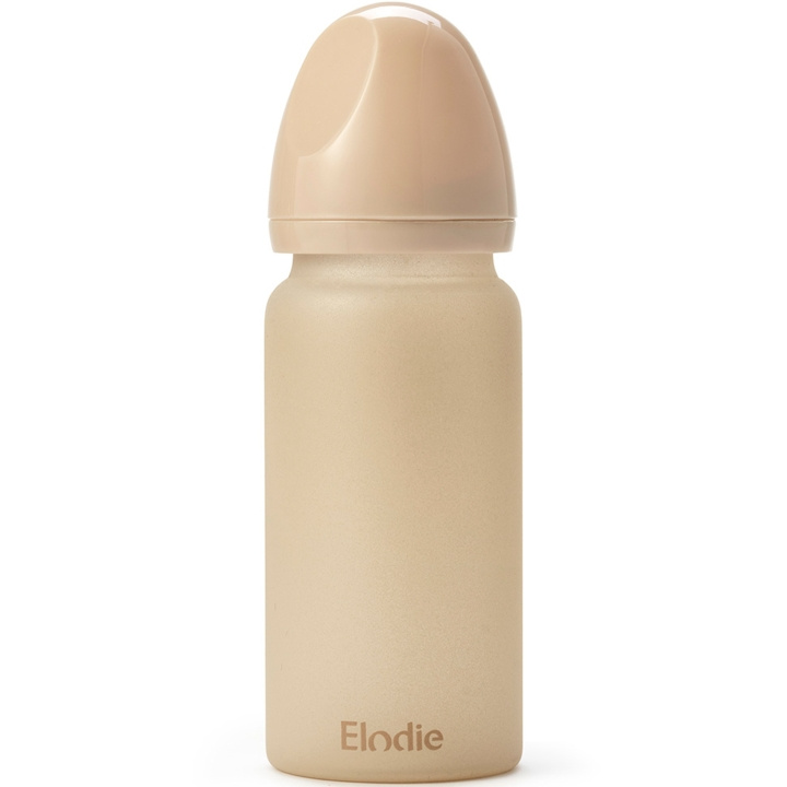 Elodie Details Glass Feeding Bottle, Pure Khaki i gruppen LEKER, BARN OG BABY / Spise & drikke / Tåteflasker & tilbehør hos TP E-commerce Nordic AB (D29031)