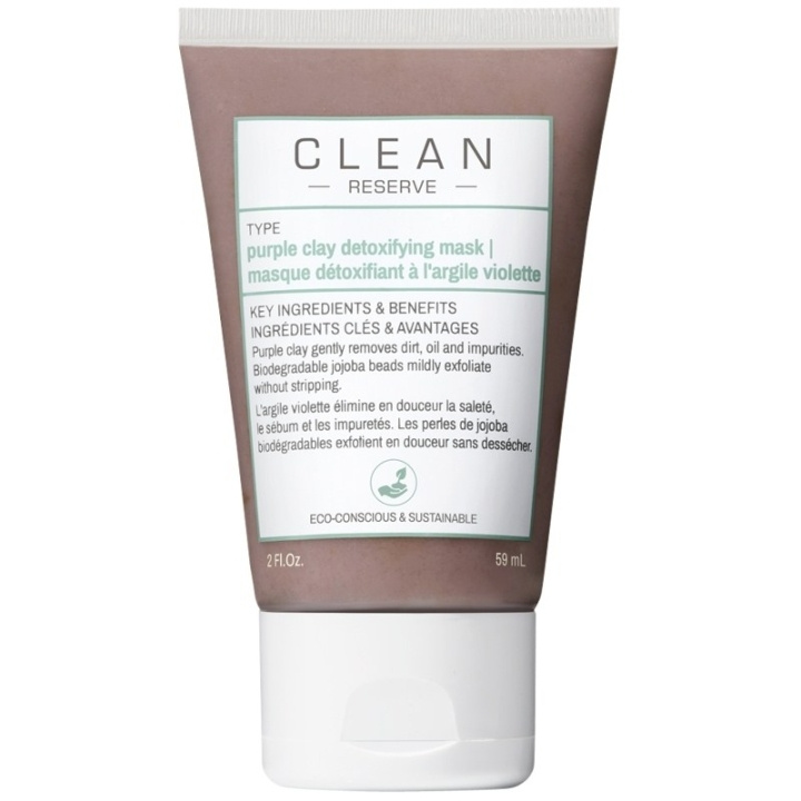 Clean Reserve - Purple Clay Detox Face Mask 59ml i gruppen HELSE OG SKJØNNHET / Hudpleie / Ansikt / Masker hos TP E-commerce Nordic AB (D29406)