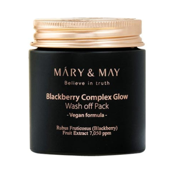 Mary&May Blackberry Complex Glow Wash Off Pack - 125 g i gruppen HELSE OG SKJØNNHET / Hudpleie / Ansikt / Masker hos TP E-commerce Nordic AB (D29418)